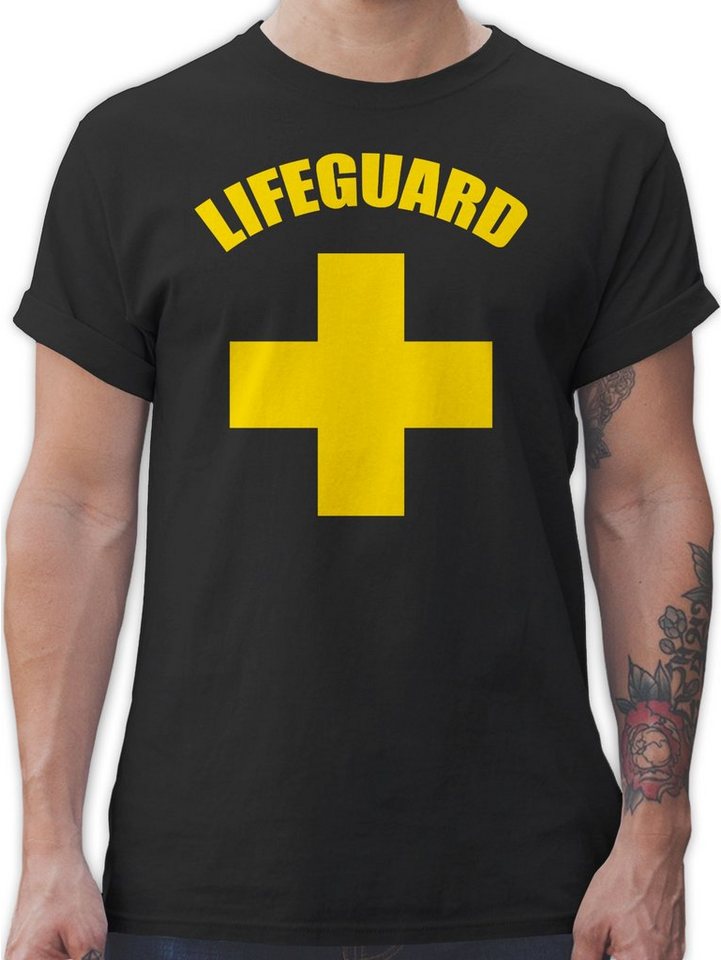 Shirtracer T-Shirt Lifeguard Rettungsschwimmer Wasserrettung Baywatch Karneval Outfit von Shirtracer