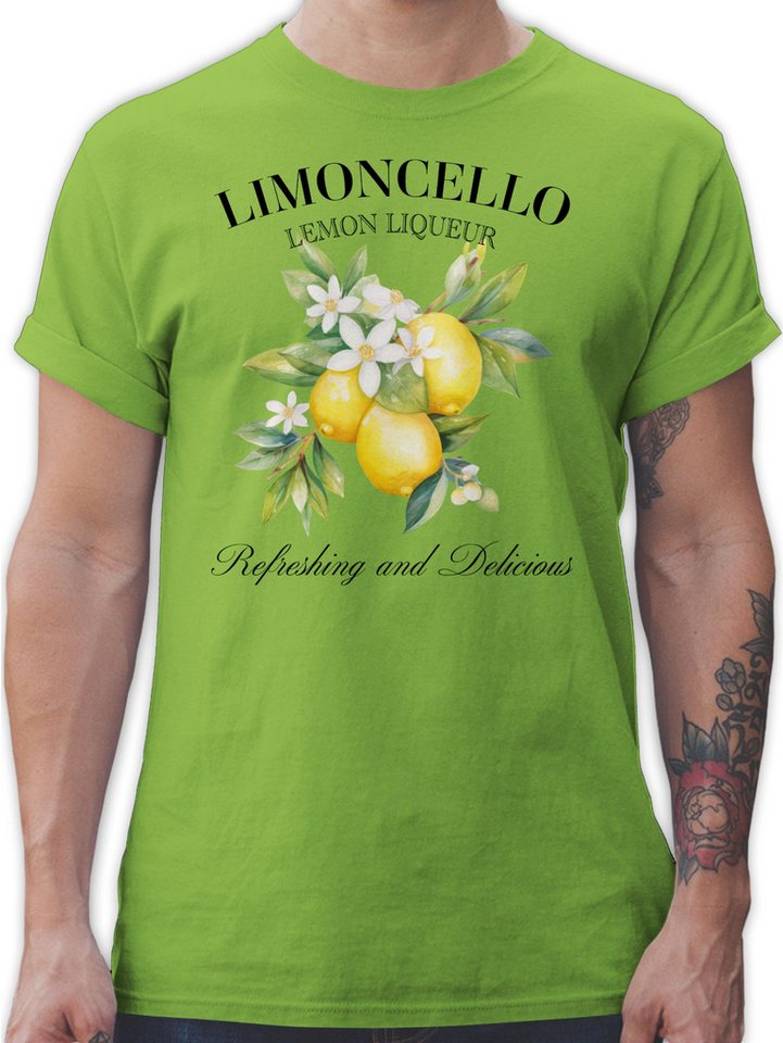 Shirtracer T-Shirt Limoncello Refreshing and Delicious I Limoncello Geschenk Limoncello L Party & Alkohol Herren von Shirtracer