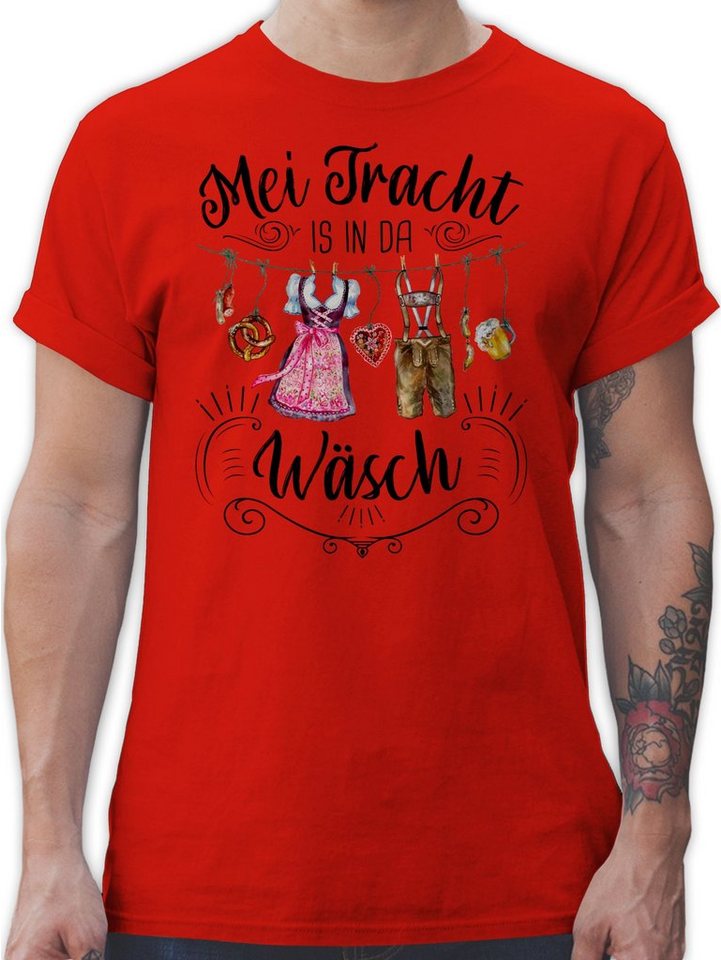Shirtracer T-Shirt Mei Tracht is in da Wäsch Mode für Oktoberfest Herren von Shirtracer