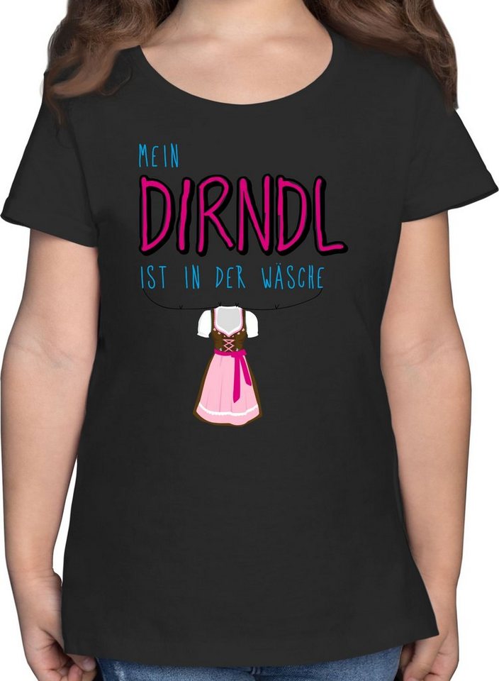 Shirtracer T-Shirt Mein Dirndl ist in der Wäsche Mode für Oktoberfest Kinder Outfit von Shirtracer