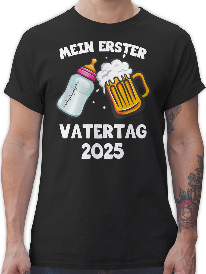 Shirtracer T-Shirt Mein erster Vatertag Bier und Milchflasche, Vater von Mädchen Vatertag Geschenk für Papa Shirtracer T-Shirt Mein erster Vatertag Bier und Milchflasche, Vater von Mädchen Vatertag Geschenk für Papa von Shirtracer