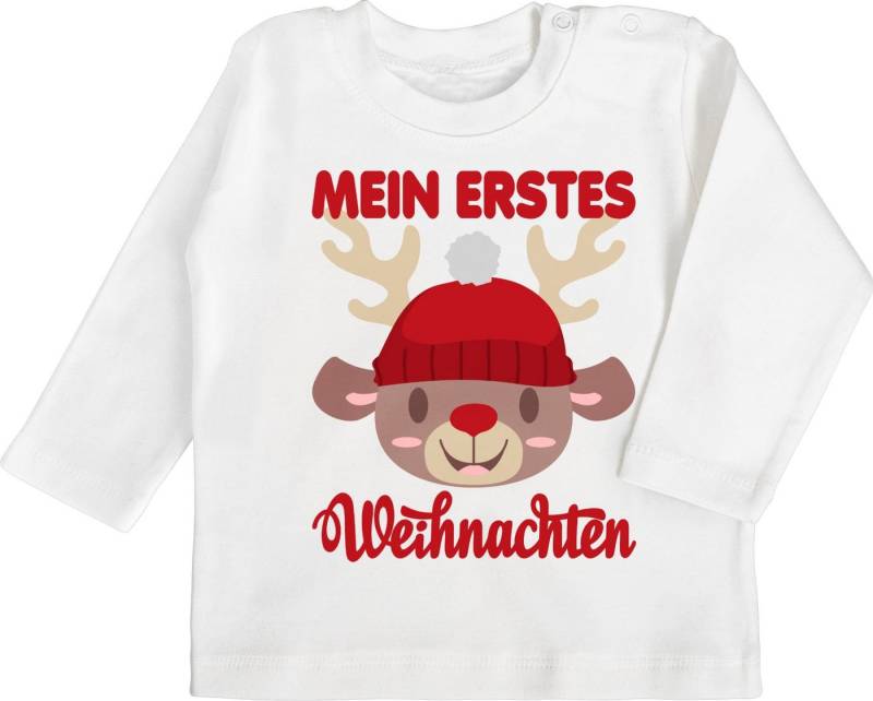 Shirtracer T-Shirt Mein erstes Weihnachten mit Rentier Weihnachten Kleidung Baby von Shirtracer