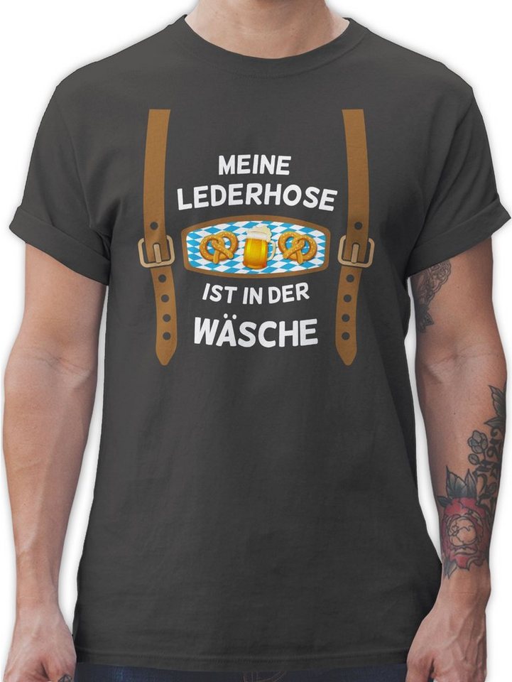 Shirtracer T-Shirt Meine Lederhose ist in der Wäsche Mode für Oktoberfest Herren von Shirtracer