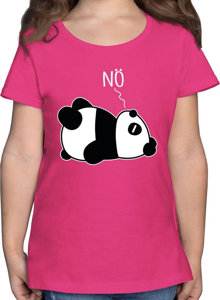 Shirtracer T-Shirt Nö - Panda - weiß Statement Sprüche Kinder von Shirtracer