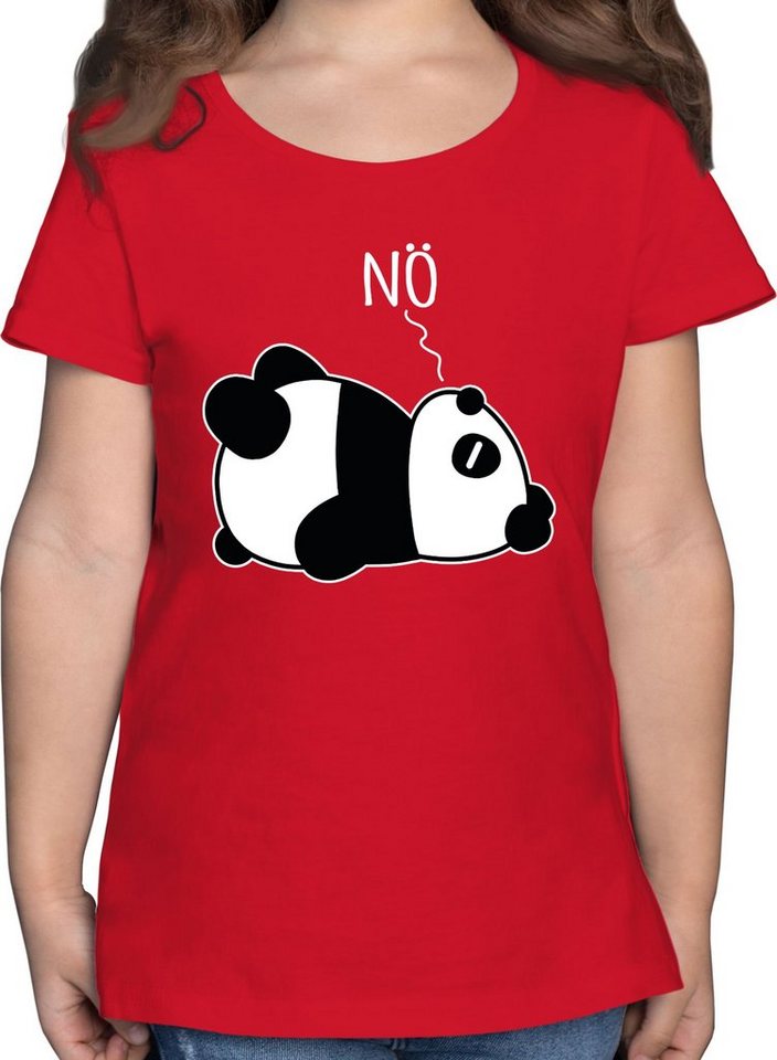 Shirtracer T-Shirt Nö - Panda - weiß Statement Sprüche Kinder von Shirtracer