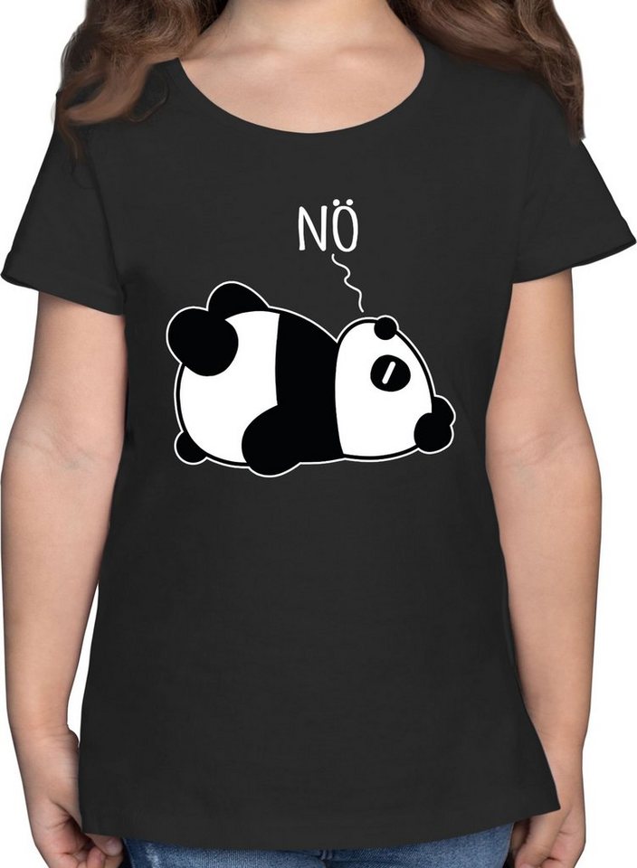 Shirtracer T-Shirt Nö - Panda - weiß Statement Sprüche Kinder von Shirtracer