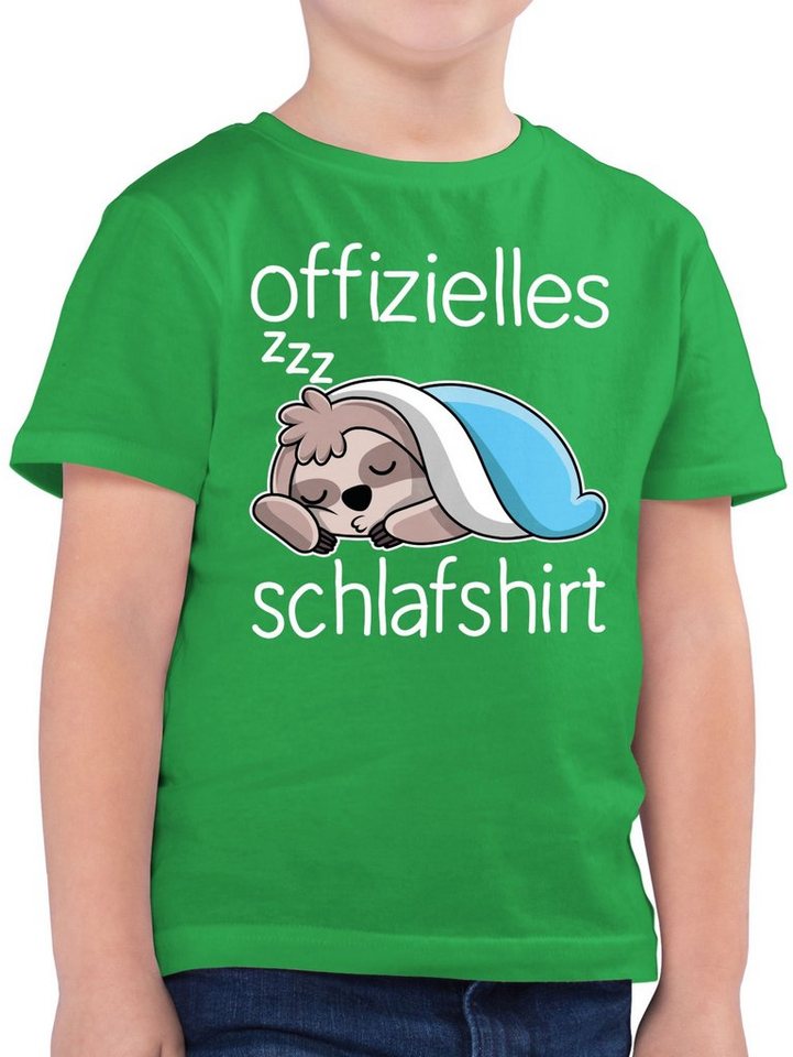 Shirtracer T-Shirt Offizielles Schlafshirt mit Faultier - weiß (1-tlg) Statement Sprüche Kinder von Shirtracer