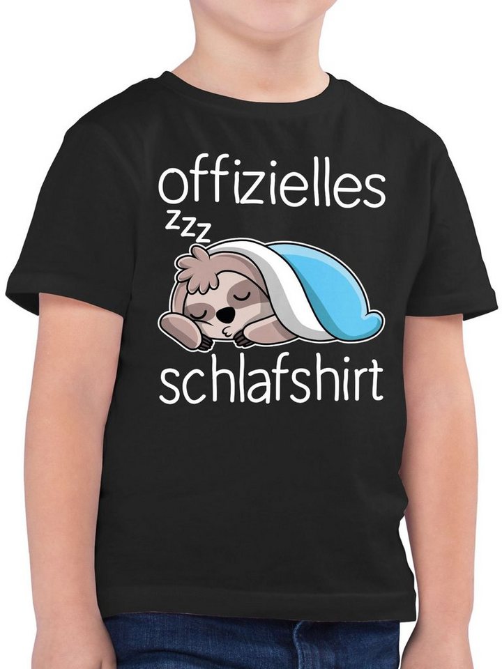 Shirtracer T-Shirt Offizielles Schlafshirt mit Faultier - weiß (1-tlg) Statement Sprüche Kinder von Shirtracer