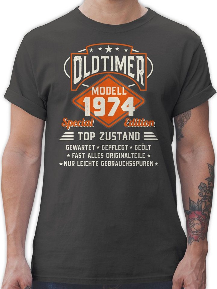 Shirtracer T-Shirt Oldtimer Modell 1974 50. Geburtstag von Shirtracer