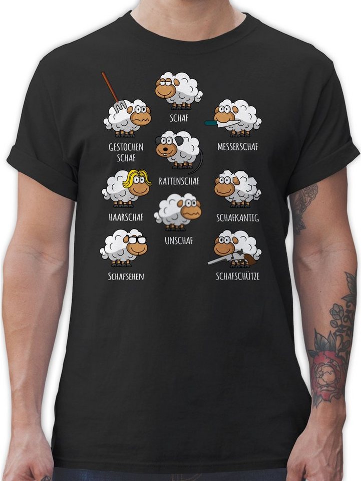 Shirtracer T-Shirt Schafe Schäfchen Schäfer Schaf Sheep Schafbauer Lustig Witzig Schaf von Shirtracer