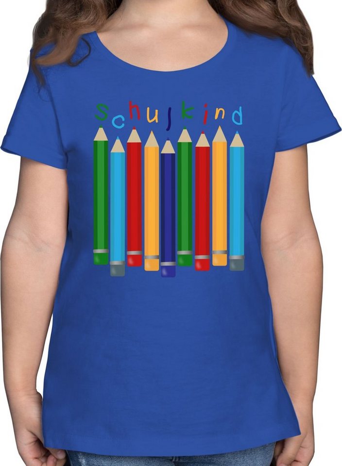 Shirtracer T-Shirt Schulkind Buntstifte Einschulung Mädchen von Shirtracer