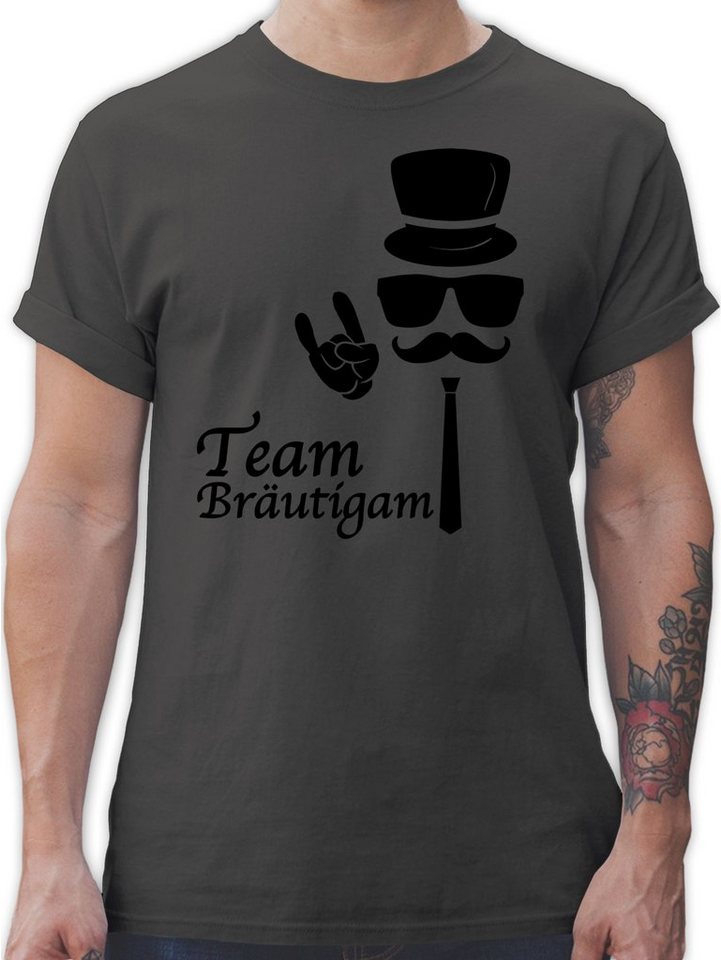 Shirtracer T-Shirt Team Bräutigam Hipster JGA Männer von Shirtracer
