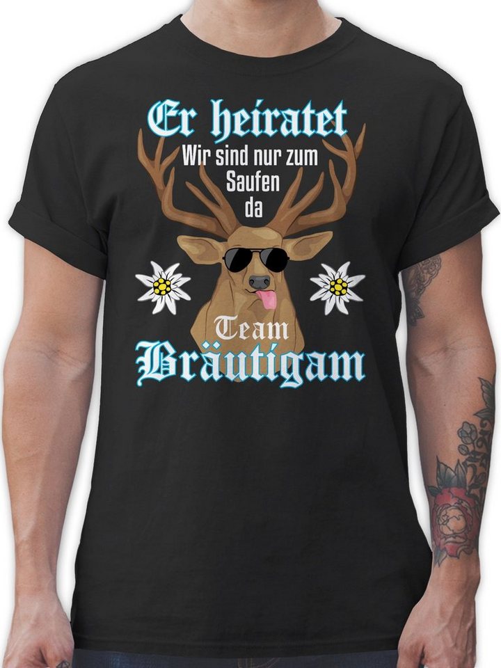 Shirtracer T-Shirt Team Bräutigam - Er Heiratet JGA Männer von Shirtracer