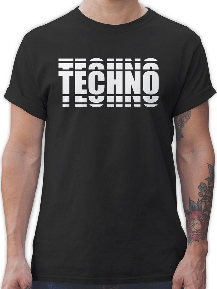 Shirtracer T-Shirt Techno Festival Outfit Geschenk Musik Disco Party Technomusik & House Music von Shirtracer