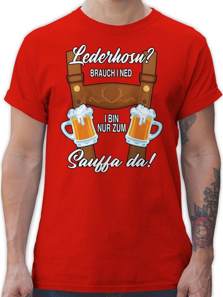 Shirtracer T-Shirt Trachten Outfit Sauffa Lederhose Lausbub Mode für Oktoberfest Herren von Shirtracer