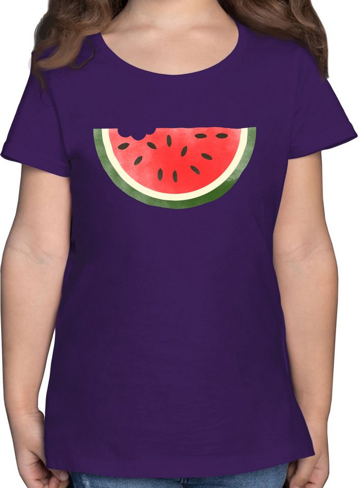 Shirtracer T-Shirt Wassermelone Wasserfarbe Kindermotive von Shirtracer