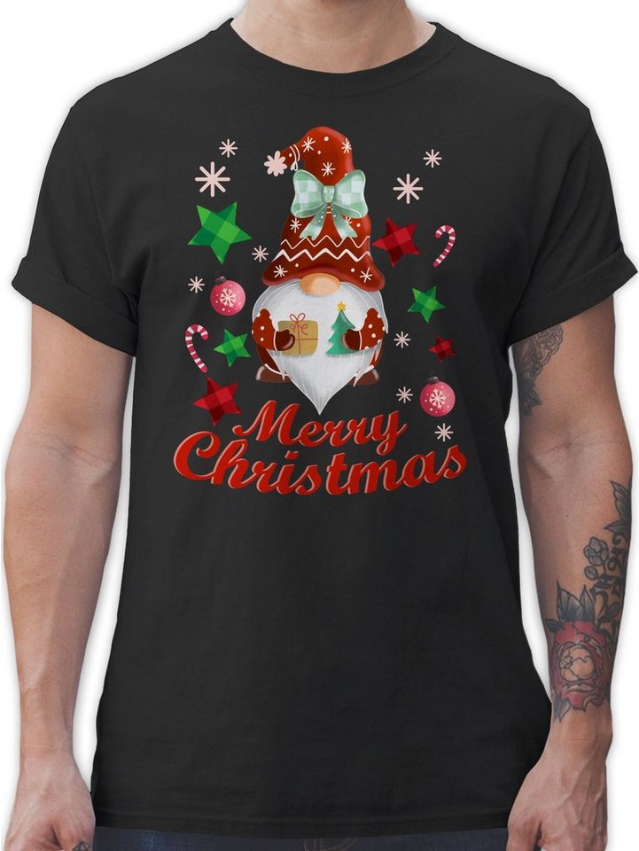 Shirtracer T-Shirt Weihnachtlicher Wichtel Weihachten Kleidung von Shirtracer