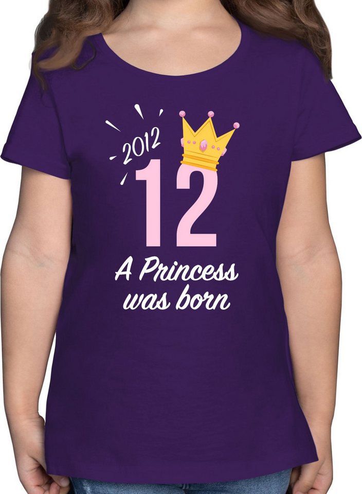 Shirtracer T-Shirt Zwölfter Mädchen Princess 2012 12. Geburtstag von Shirtracer