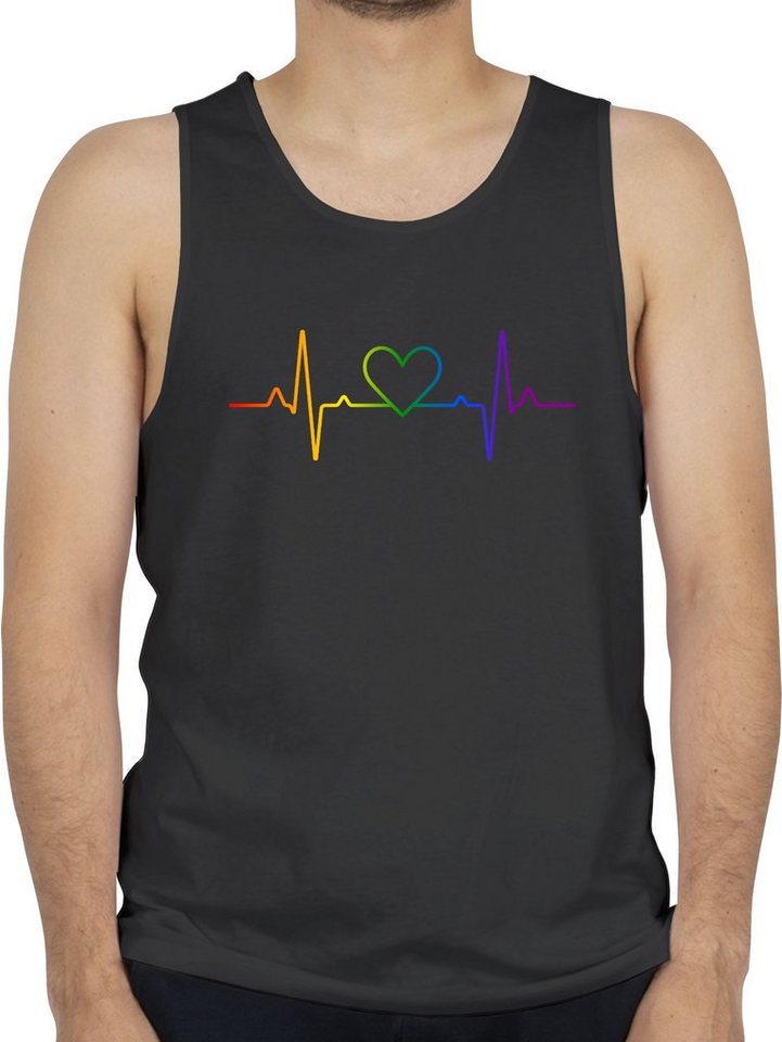 Shirtracer Tanktop Herzschlag Regenbogen Pride LGBT Kleidung von Shirtracer