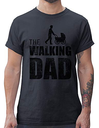 Shirtracer The Walking Dad Herren T-Shirt Geschenke Männer Weihnachten Geschenke für Männer Geschenke für Paare lustig Shirt Weihnachten (L, Dunkelgrau) von Shirtracer