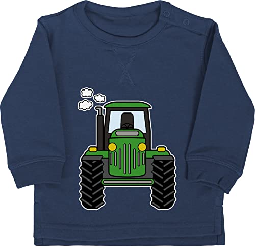 Baby Pullover Jungen Mädchen - Traktoren - Traktor Trecker Landwirte Bauern Geschenk Bulldog Landwirtschaft - 12/18 Monate - Navy Blau - Landwirt Tractor Langarm traktorfan Traktor, Pulli von Shirtracer