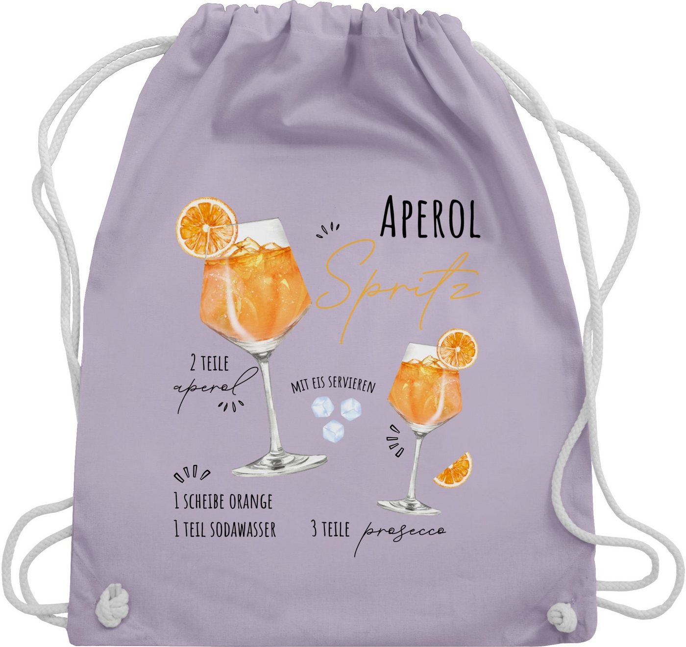 Shirtracer Turnbeutel Aperol Spritz Rezept I Lustig Geschenk Aperolfan Fanartikel, Karneval & Fasching von Shirtracer