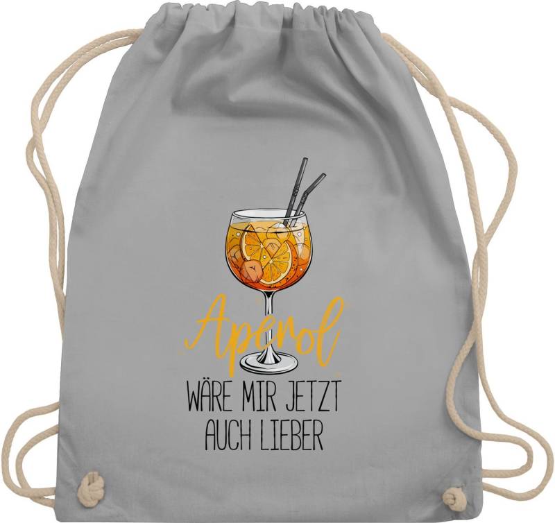 Shirtracer Turnbeutel Aperol wäre mir jetzt auch lieber I Lustige Geschenke Aperol Spritz, Statement von Shirtracer