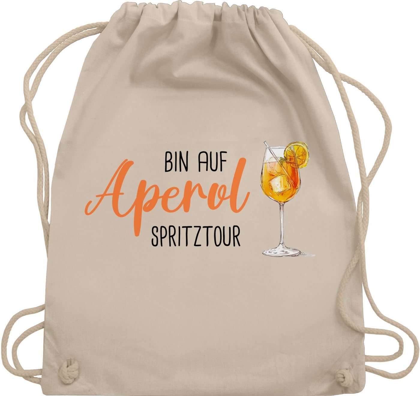 Shirtracer Turnbeutel Bin auf Aperol Spritztour JGA Mädelsabend Spritz Tour, Karneval & Fasching von Shirtracer