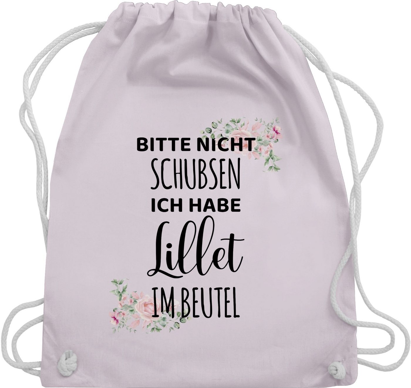 Shirtracer Turnbeutel Bitte nicht schubsen ich habe Lillet im Beutel - Frauen Geschenk Mädel, Karneval & Fasching von Shirtracer