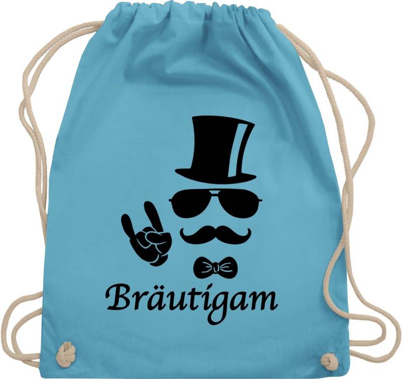 Shirtracer Turnbeutel Bräutigam Hipster, JGA Männer von Shirtracer