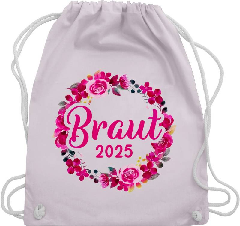 Shirtracer Turnbeutel Braut 2025 Blumenkranz, JGA Junggesellenabschied Frauen von Shirtracer