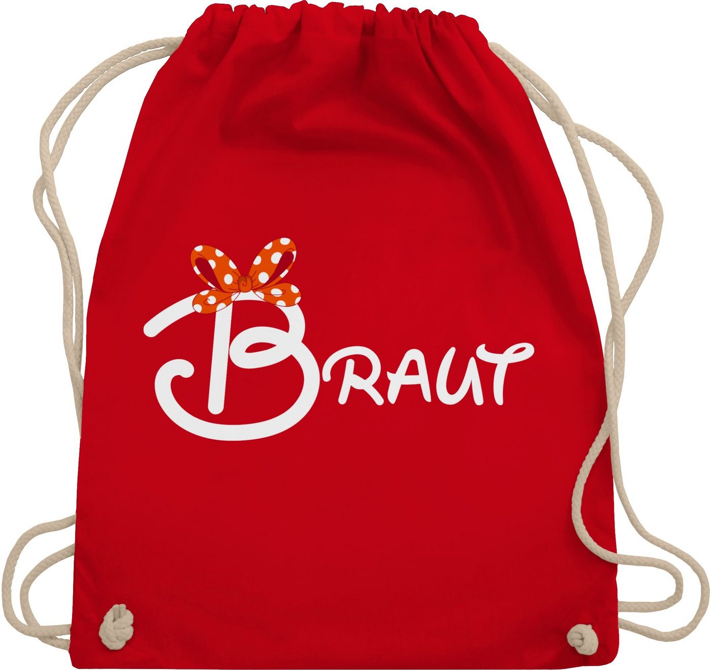 Shirtracer Turnbeutel Braut Schleife weiß, JGA Junggesellenabschied Frauen von Shirtracer