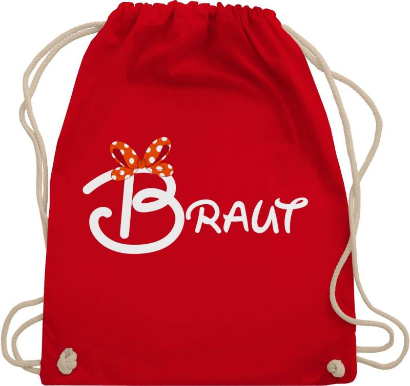 Shirtracer Turnbeutel Braut Schleife weiß, JGA Junggesellenabschied Frauen von Shirtracer