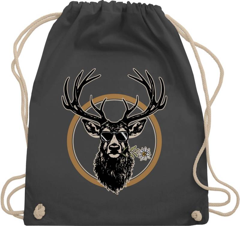 Shirtracer Turnbeutel Cooler Hirsch Hirschgeweih Jäger, Mode für Oktoberfest Tasche von Shirtracer