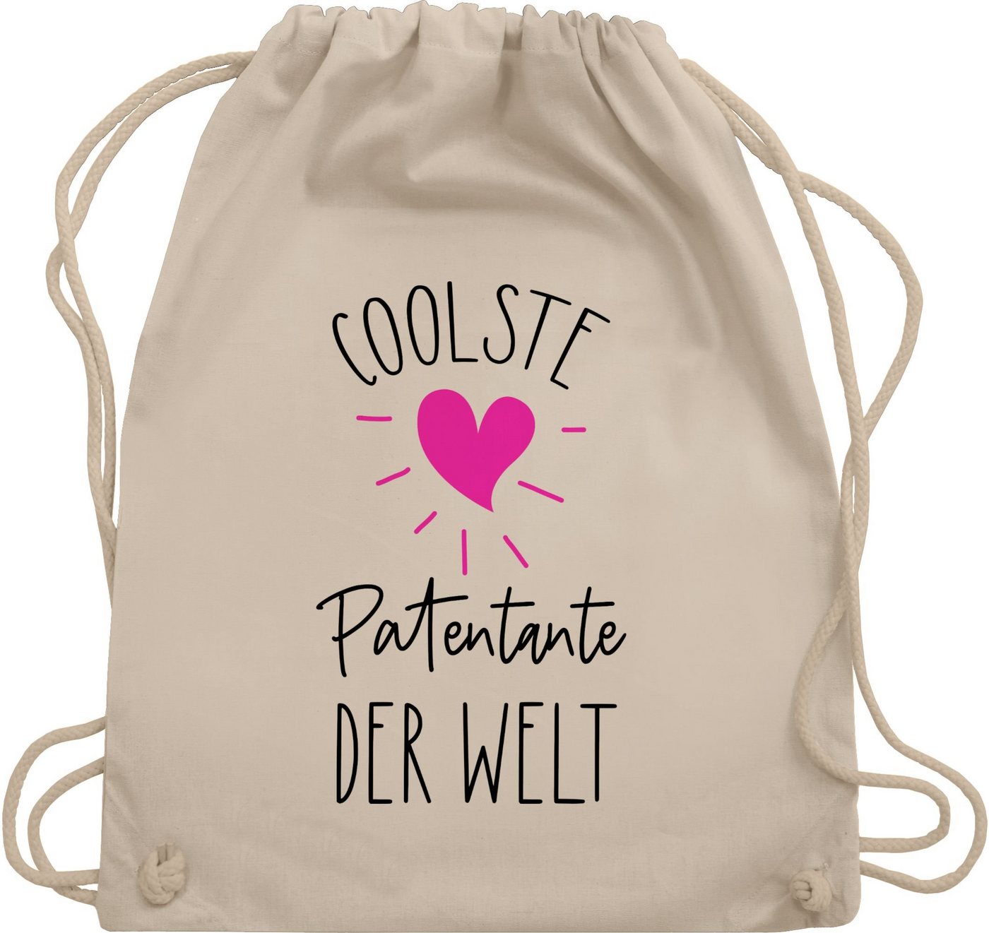 Shirtracer Turnbeutel Coolste Patentante der Welt mit Herz, Patentante Geschenk von Shirtracer