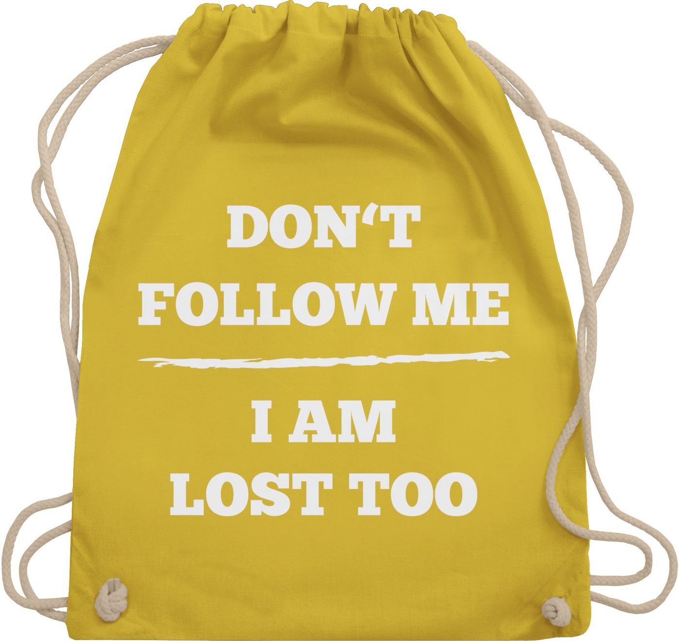 Shirtracer Turnbeutel Don't follow me I am lost too - Linie, Stoffbeutel Festival Outfit von Shirtracer