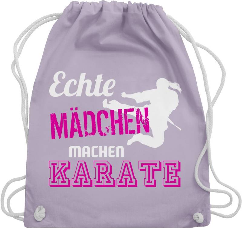 Shirtracer Turnbeutel Echte Mädchen machen Karate, Kampfsport von Shirtracer