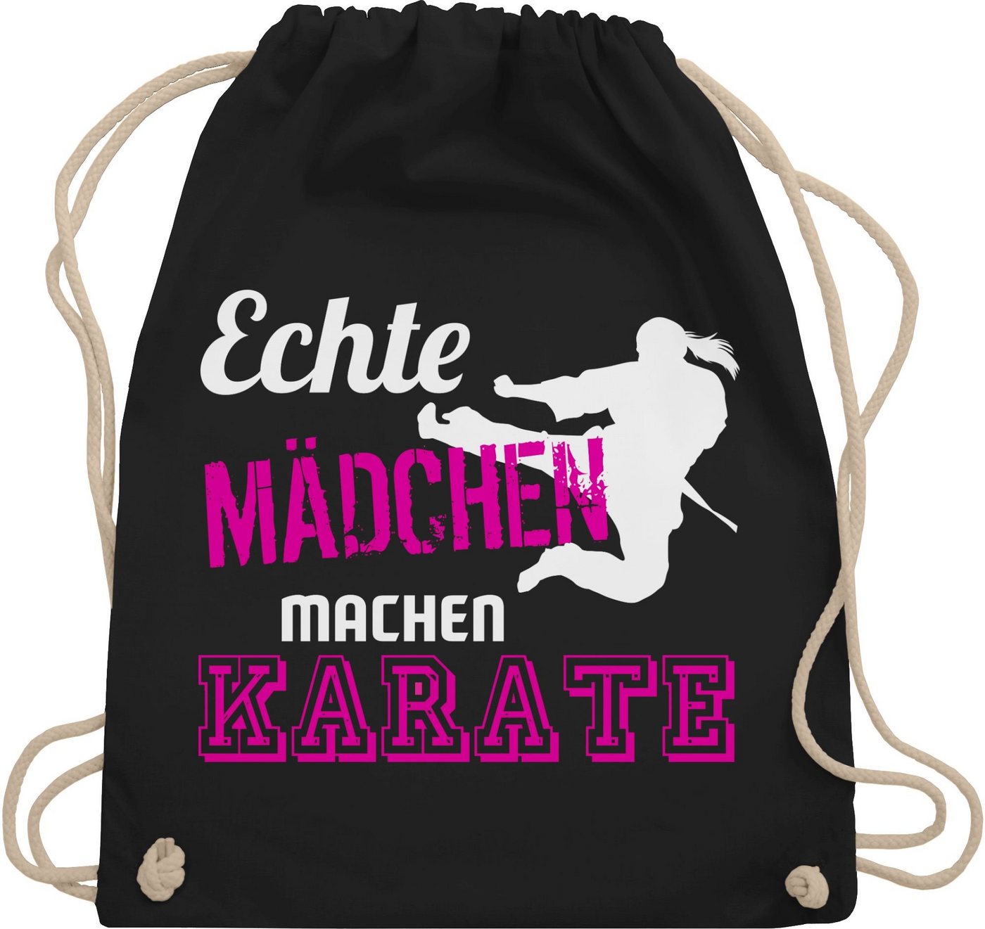 Shirtracer Turnbeutel Echte Mädchen machen Karate, Kampfsport von Shirtracer