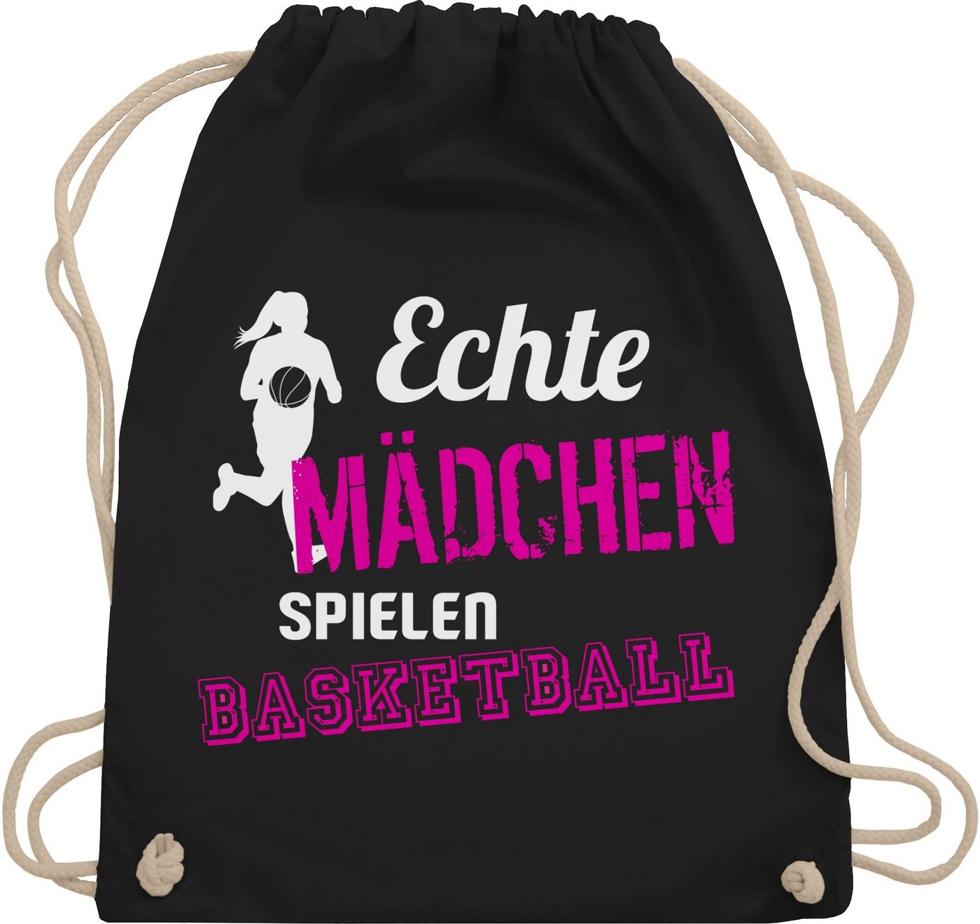 Shirtracer Turnbeutel Echte Mädchen spielen Basketball, Basketball Trikot Ersatz von Shirtracer