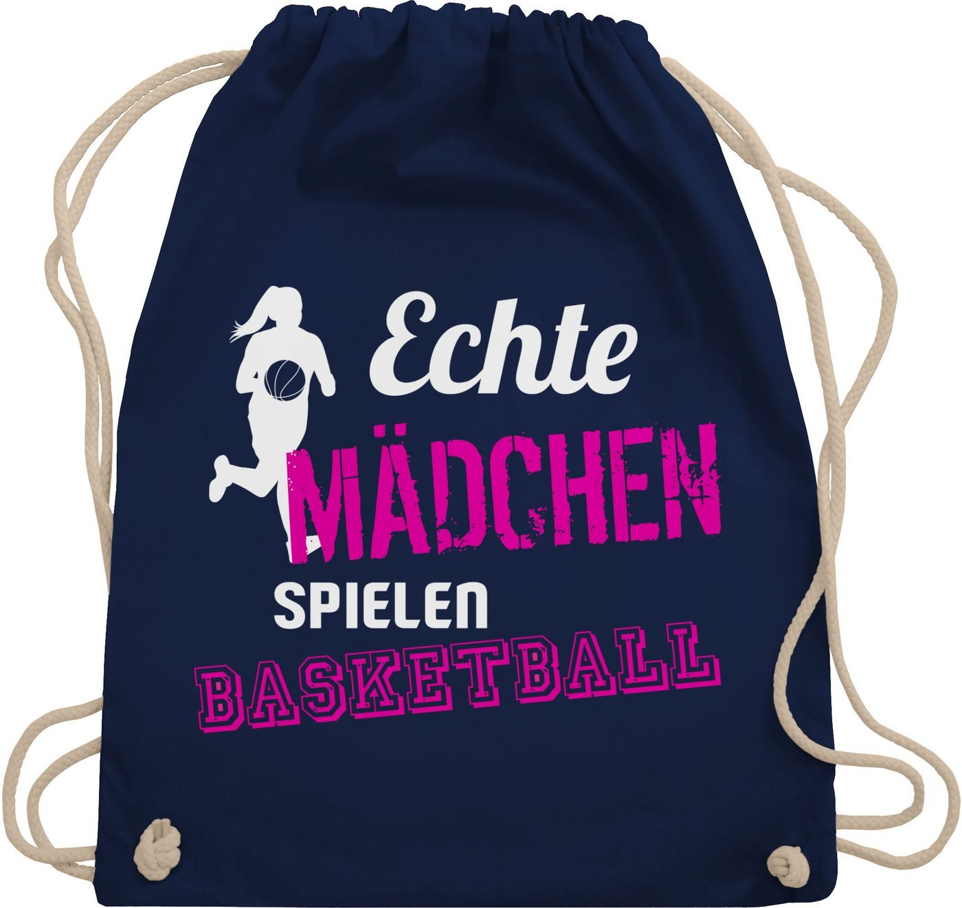 Shirtracer Turnbeutel Echte Mädchen spielen Basketball, Basketball Trikot Ersatz von Shirtracer