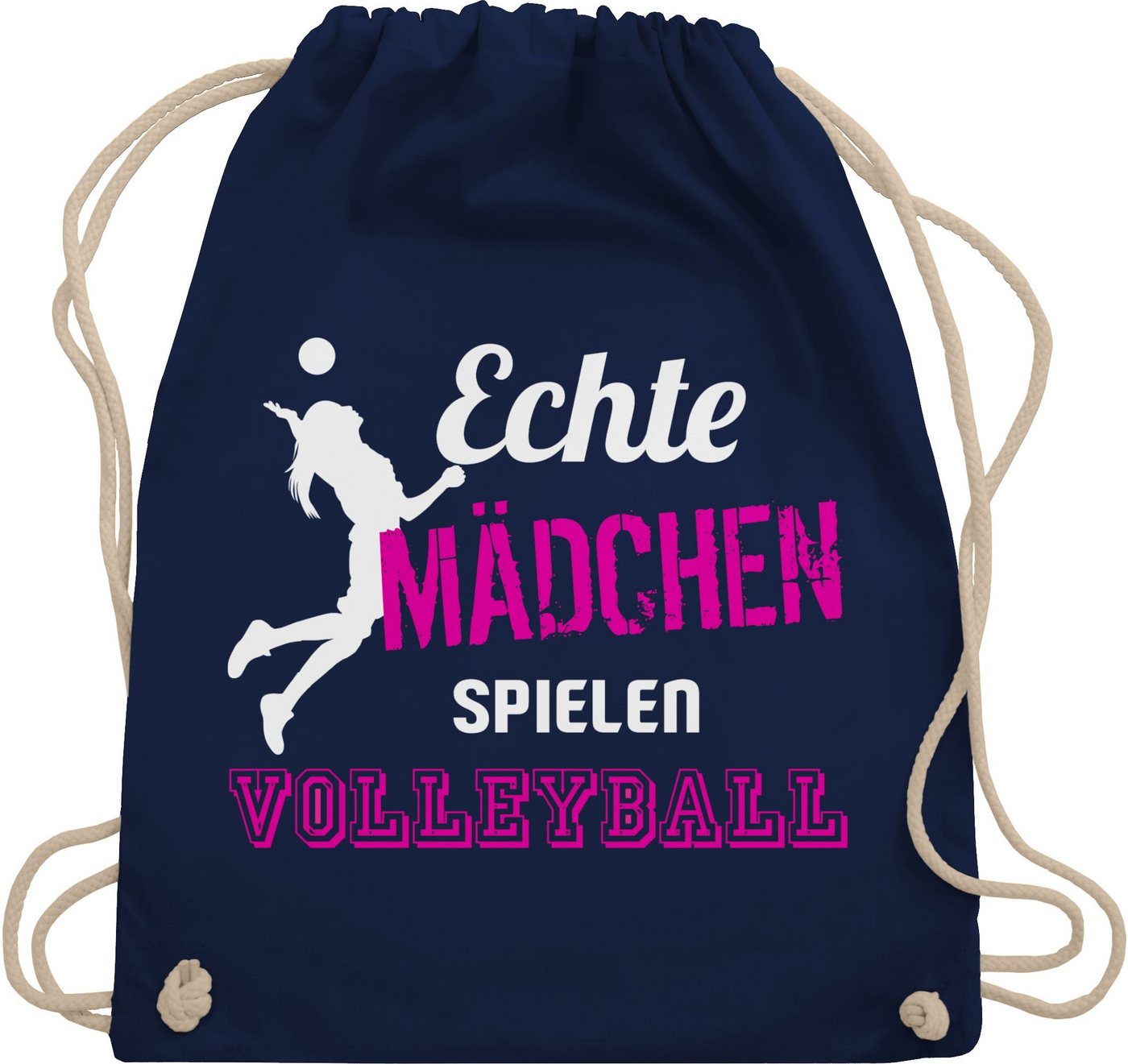 Shirtracer Turnbeutel Echte Mädchen spielen Volleyball, Volleyball Geschenke von Shirtracer