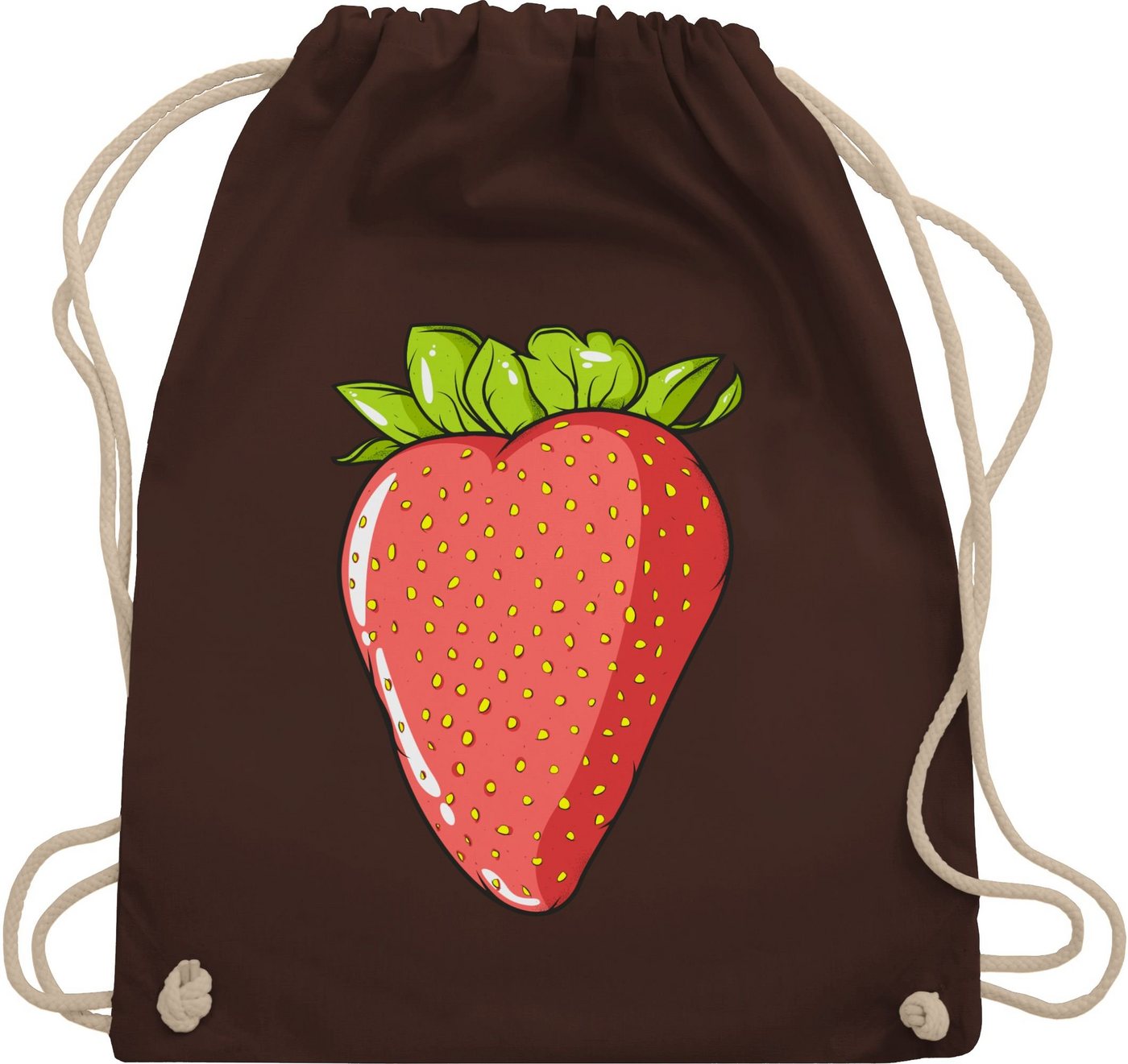 Shirtracer Turnbeutel Erdbeere Erdebeer Erdbeeren Sommerfrüchte Geschenk, Sprüche Statement von Shirtracer