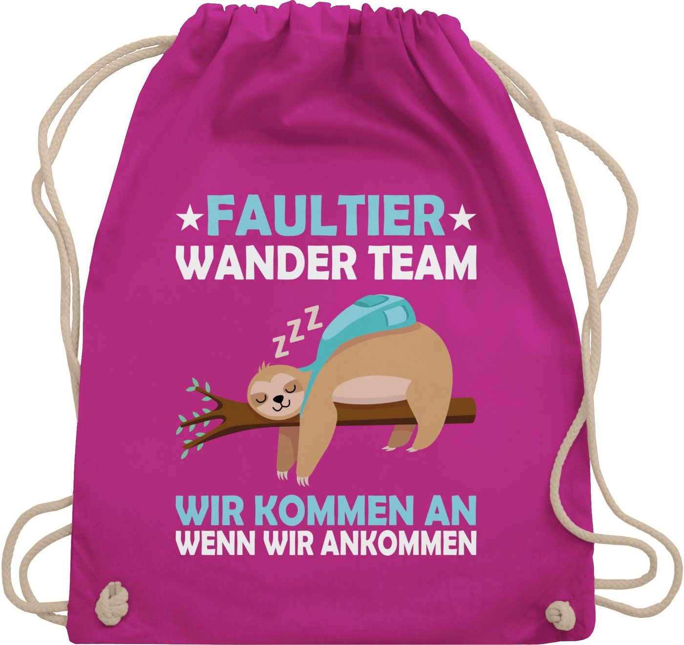 Shirtracer Turnbeutel Faultier Wander Team Hiking, Sprüche Statement mit Spruch von Shirtracer