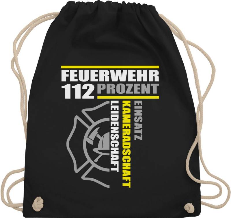 Shirtracer Turnbeutel Feuerwehr 112 Prozent Einsatz Kameradschaft Leidenschaft I Freiwillige, Feuerwehr von Shirtracer