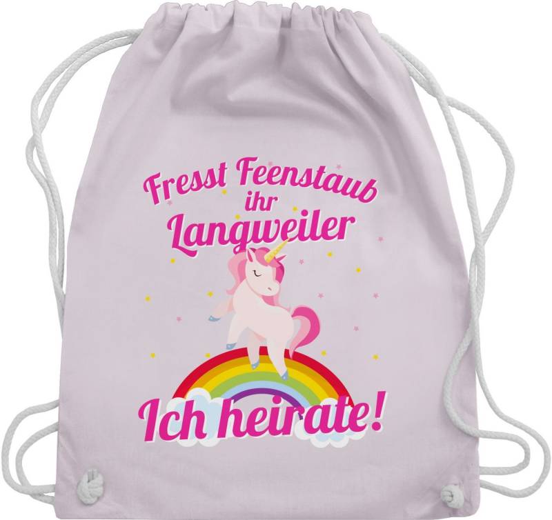 Shirtracer Turnbeutel Fresst Feenstaub ihr Langweiler Ich heirate!, JGA Junggesellenabschied Frauen von Shirtracer
