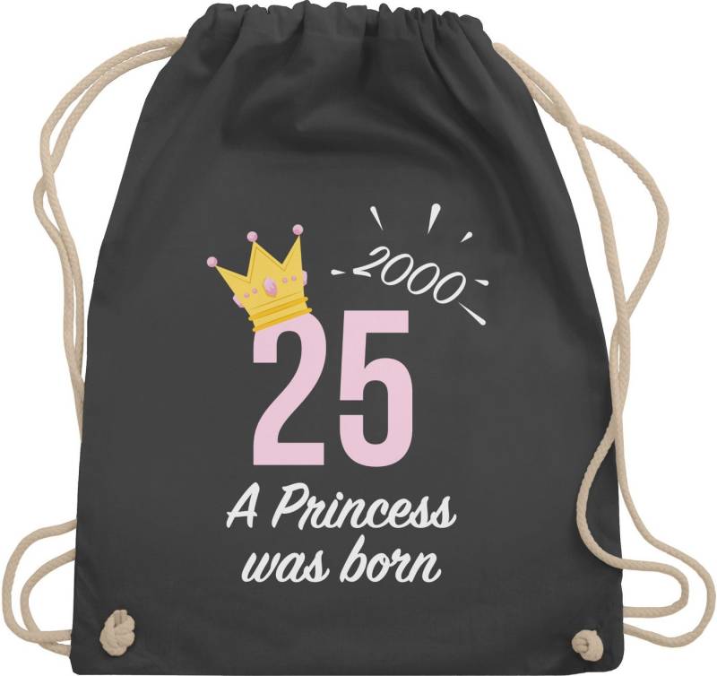 Shirtracer Turnbeutel Fünfundzwanzigster Mädchen Princess 2000, 25. Geburtstag von Shirtracer