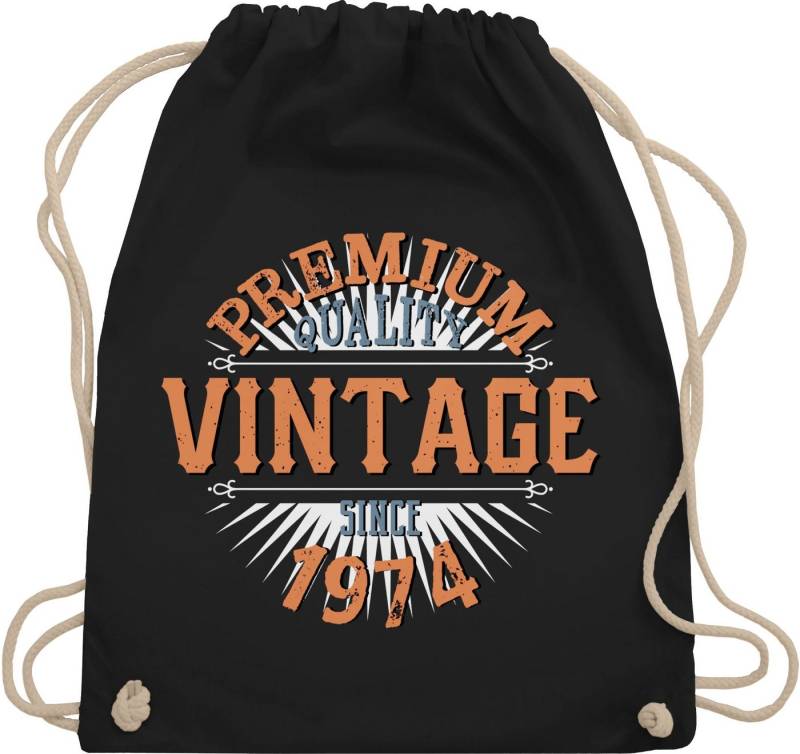 Shirtracer Turnbeutel Fünfzigster Vintage 1974, 50. Geburtstag von Shirtracer