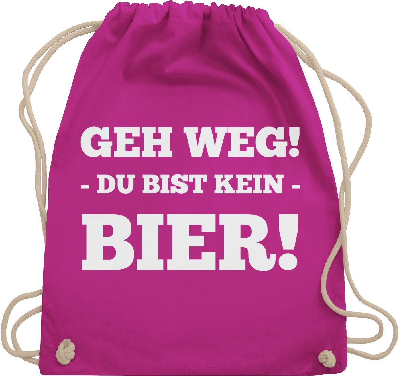 Shirtracer Turnbeutel Geh Weg - Du bist kein Bier, Stoffbeutel Festival Outfit von Shirtracer