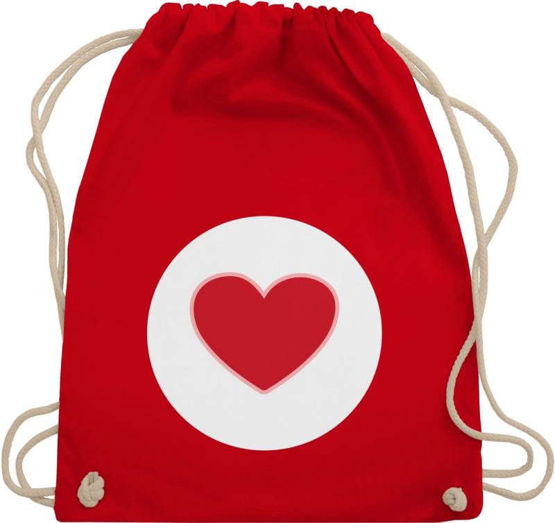 Shirtracer Turnbeutel Glücksbär Herz Geschenk Herzen Geschenke Herzgeschenk Valentinstag, Karneval & Fasching von Shirtracer