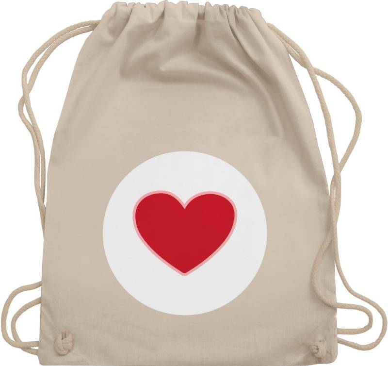 Shirtracer Turnbeutel Glücksbär Herz Geschenk Herzen Geschenke Herzgeschenk Valentinstag, Karneval & Fasching von Shirtracer